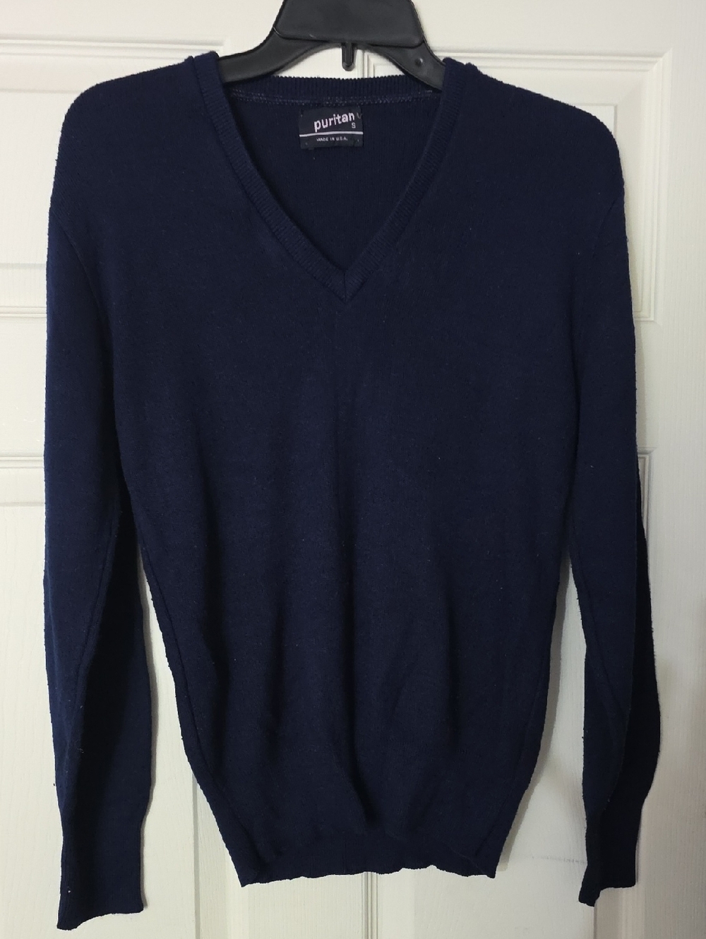 Puritan Men's V-Neck Sweater - Navy